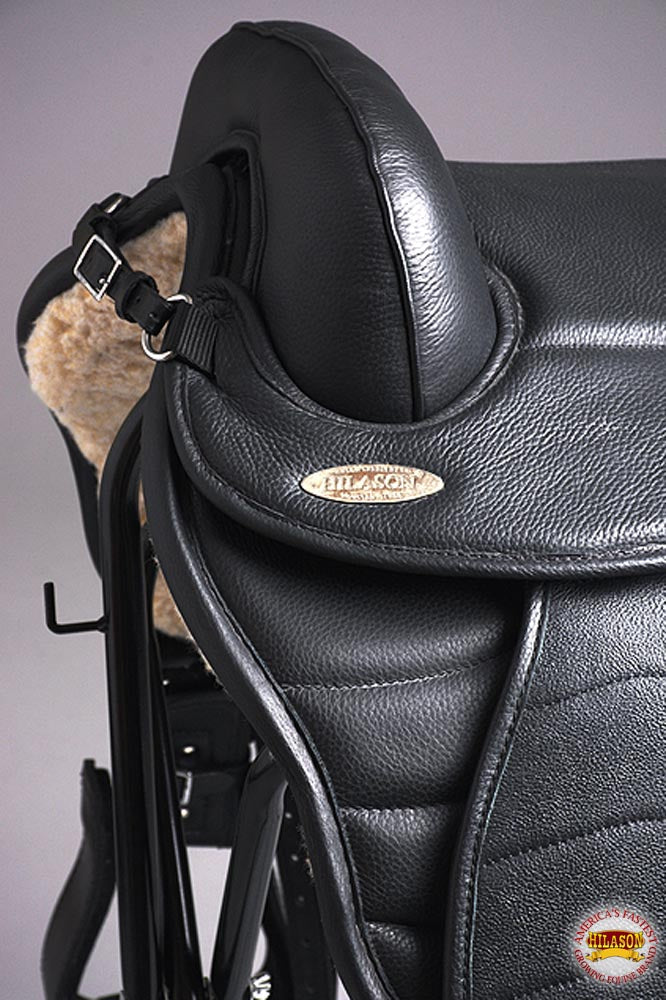 Horse English Treeless Saddle Hilason Endurance Trail Pleasure Leather