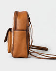 Pecan Rodeo Genuine Hair-on Leather Backpack Travel Rucksack | Houston Livestock Show and Rodeo