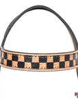 HILASON Western Horse Tack Set American Leather Hand Tooled Tan