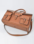 American Darling Hand-Tooled Genuine Leather Briefcase Bag