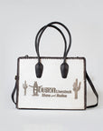 Sandy Rodeo Genuine Hair-on Leather Tote Bag Western Statement Handbag | Houston Livestock Show and Rodeo