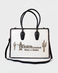 Sandy Rodeo Genuine Hair-on Leather Tote Bag Western Statement Handbag | Houston Livestock Show and Rodeo