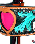HILASON Western Horse Headstall Breast Collar Genuine American Leather Saddle Tan