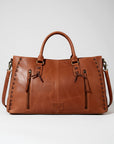 Magnolia Rodeo Genuine Full-Grain Leather Embroidered Tote Bag White | Houston Livestock Show and Rodeo