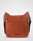 Showground Rodeo Genuine Leather White Embroidered Crossbody Bag Hand-Tooled Floral Strap | Houston Livestock Show and Rodeo