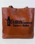 Everyday Rodeo Genuine Leather Black Embroidered Tote Bag | Houston Livestock Show and Rodeo