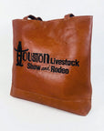 Everyday Rodeo Genuine Leather Black Embroidered Tote Bag | Houston Livestock Show and Rodeo