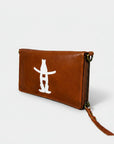 Frontier Rodeo Genuine Leather White Embroidered Organizer Bag | Houston Livestock Show and Rodeo