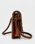 Frontier Rodeo Genuine Leather White Embroidered Crossbody Bag | Houston Livestock Show and Rodeo