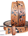 46" HILASON HAND MADE HEAVY DUTY BUFFALO HIDE LEATHER STICHED BELT –