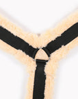 HILASON Fleece Lined Y-Style Breast Collar - Western Comfort Padding, Adjustable Nylon Webbing Cream/Black