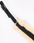 HILASON Fleece Lined Y-Style Breast Collar - Western Comfort Padding, Adjustable Nylon Webbing Cream/Black