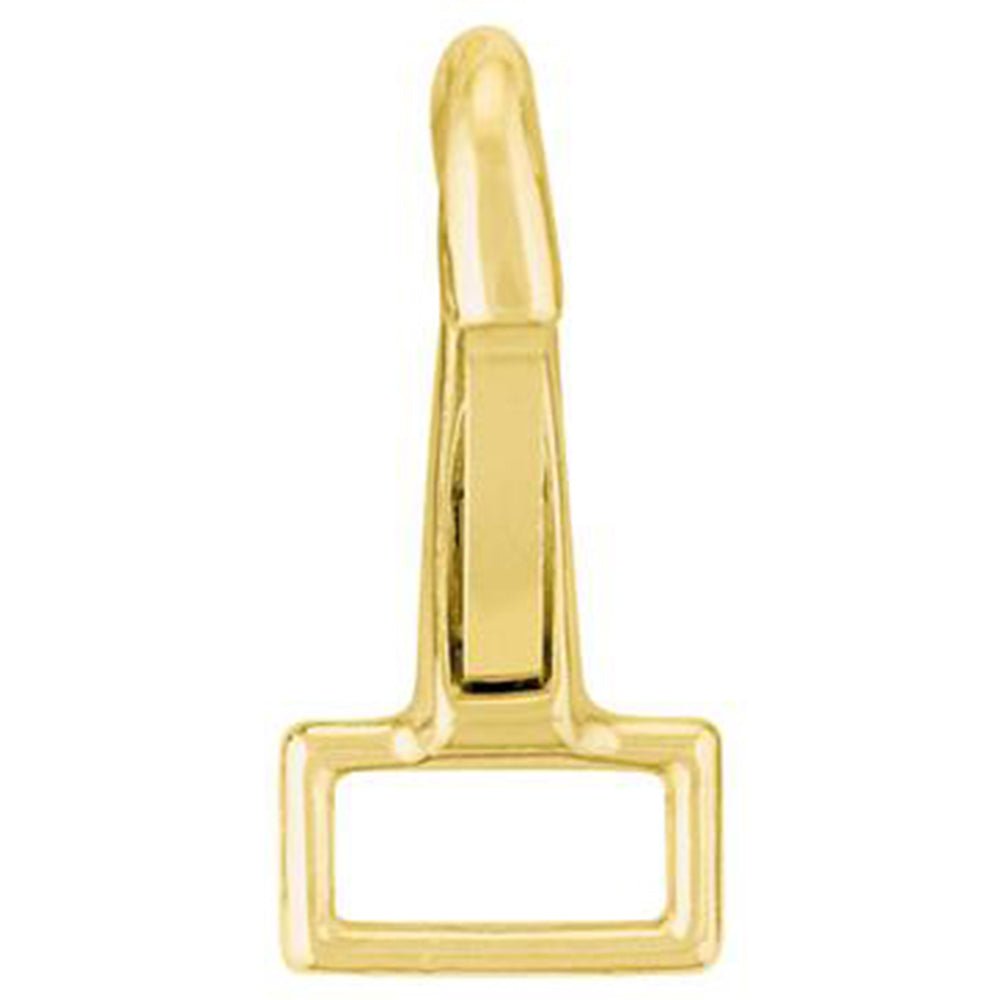 HILASON 3/4" Solid Brass (SB) Halter Snap Rigid Square Eye Bolt Snap Equestrian