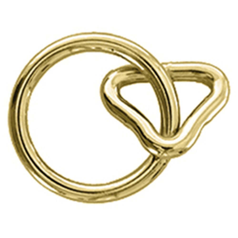 HILASON Solid Brass (SB) Interlocking Harness Loop &amp; Ring Set - 3/4" Loop with 1-1/4" Ring