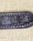 Hilason 46" Right Hand Tooled Leather Western Cowboy Gun Rig Holster Belt for .44 / .45 Caliber Revolver – Brown
