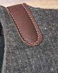 Hilason Horse Felt Saddle Pad with Leather Wear Guards – Western Contoured Back Pad Grey