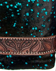 American Darling Large Crossbody Hand Tooled Hair On Genuine Leather Women Bag Western Handbag Purse