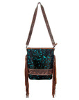 American Darling Large Crossbody Hand Tooled Hair On Genuine Leather Women Bag Western Handbag Purse