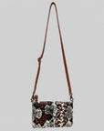 American Darling Organiser Bag Handcrafted from Crocodile Embossed Genuine Leather with YKK Zipper and Detachable Strap