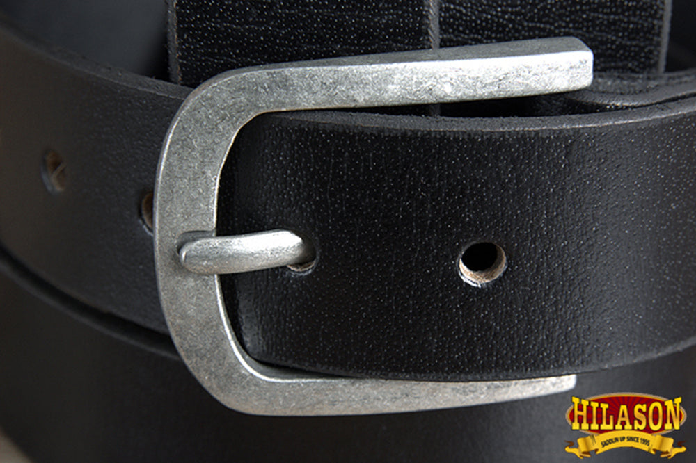 HILASON Western Genuine Leather Belt for Handmade Unisex Full Grain Heavy Duty Belt Black