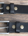 HILASON Western Genuine Leather Belt for Handmade Unisex Full Grain Heavy Duty Belt Black