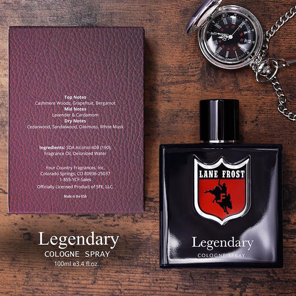 Lane Frost Legendary Cologne for Men – Original Western Woodsy Masculine Fragrance with Cedarwood &amp; Musk