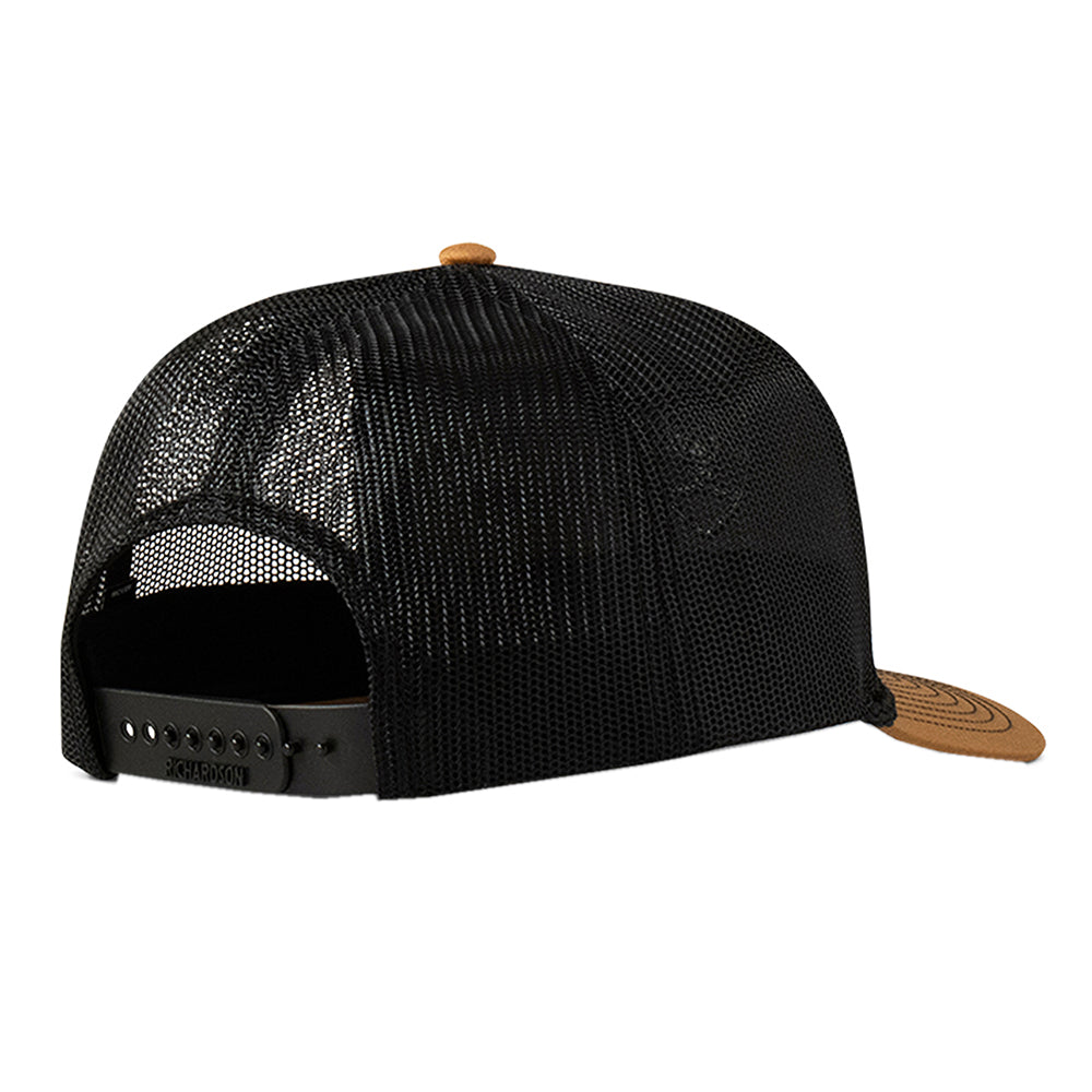 ARIAT Men’s Tan 5-Panel Snapback Cap – 3D Embroidered Logo &amp; Shield, Mesh Back