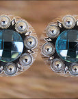 Western Screw Back Concho Turquoise Berry Bling Headstall Tack Cowgirl
