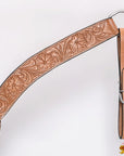 HILASON Western Horse Headstall Breast Collar Set Tack Genuine American Leather Floral Tan