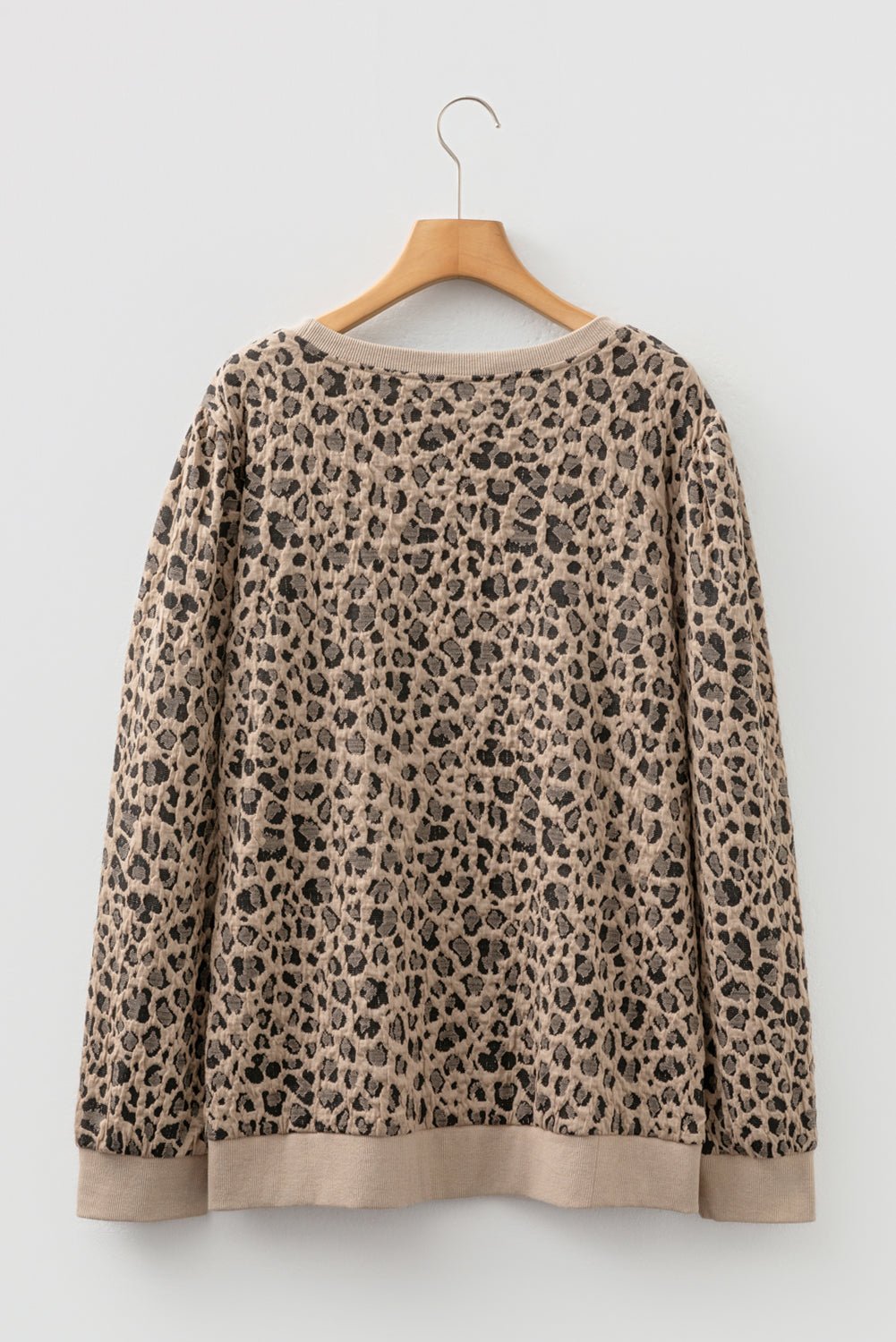 Amaya Textured Ribbed Trim Long Sleeve PLUS Top