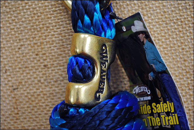 Navy-Blue-Turquoise Weaver Tack Horse Poly Lead Rope W/ Solid Brass 225 Snap