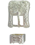 HILASON Western Screw Back Concho Buckle Horse Saddle Bridle Silver Floral 3/4 In | Belt Slotted Conchos