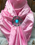 35X35" Solid Pink Wild Rag / Scarf WRS27 - Western Concho Wild Rag Slides - Assorted