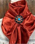 35X35" Solid Rust Wild Rag / Scarf WRS16 - Western Concho Wild Rag Slides - Assorted