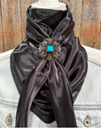 35X35" Solid Black Wild Rag / Scarf WRS4 - Western Concho Wild Rag Slides - Assorted