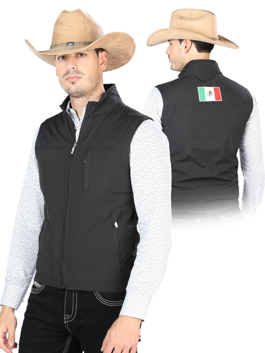 El General Men's Suede Vest in Black