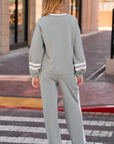 Varsity Stripe Pullover and Drawstring Pant Set