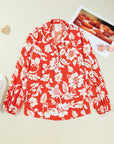 Plus Size Floral Button-Up Shirt