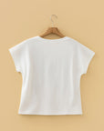 Leopard Bow Embroidered Short Sleeve T-Shirt