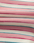 Stripe Patchwork Long Sleeve Henley Top