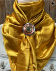 35X35" Solid Mustard Yellow Wild Rag / Scarf WRS19 - Western Concho Wild Rag Slides - Assorted