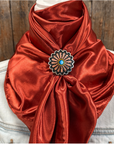 35X35" Solid Rust Wild Rag / Scarf WRS16 - Western Concho Wild Rag Slides - Assorted