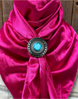 35X35" Solid Fuchsia Wild Rag / Scarf WRS12 - Western Concho Wild Rag Slides - Assorted