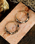 Lettie Plated Detail Hoop Earrings