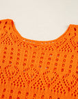 Emerson Crochet Scallop Edge Sweater