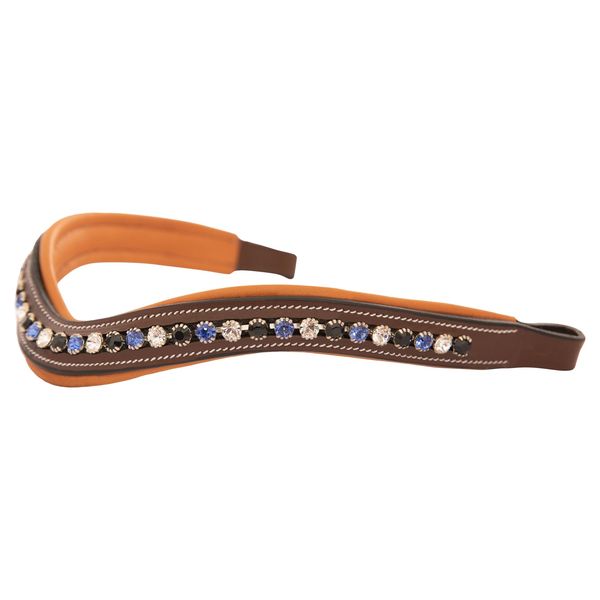 ExionPro Elegant, Attractive Blue, Black &amp; Alternative Clear Crystal Browband