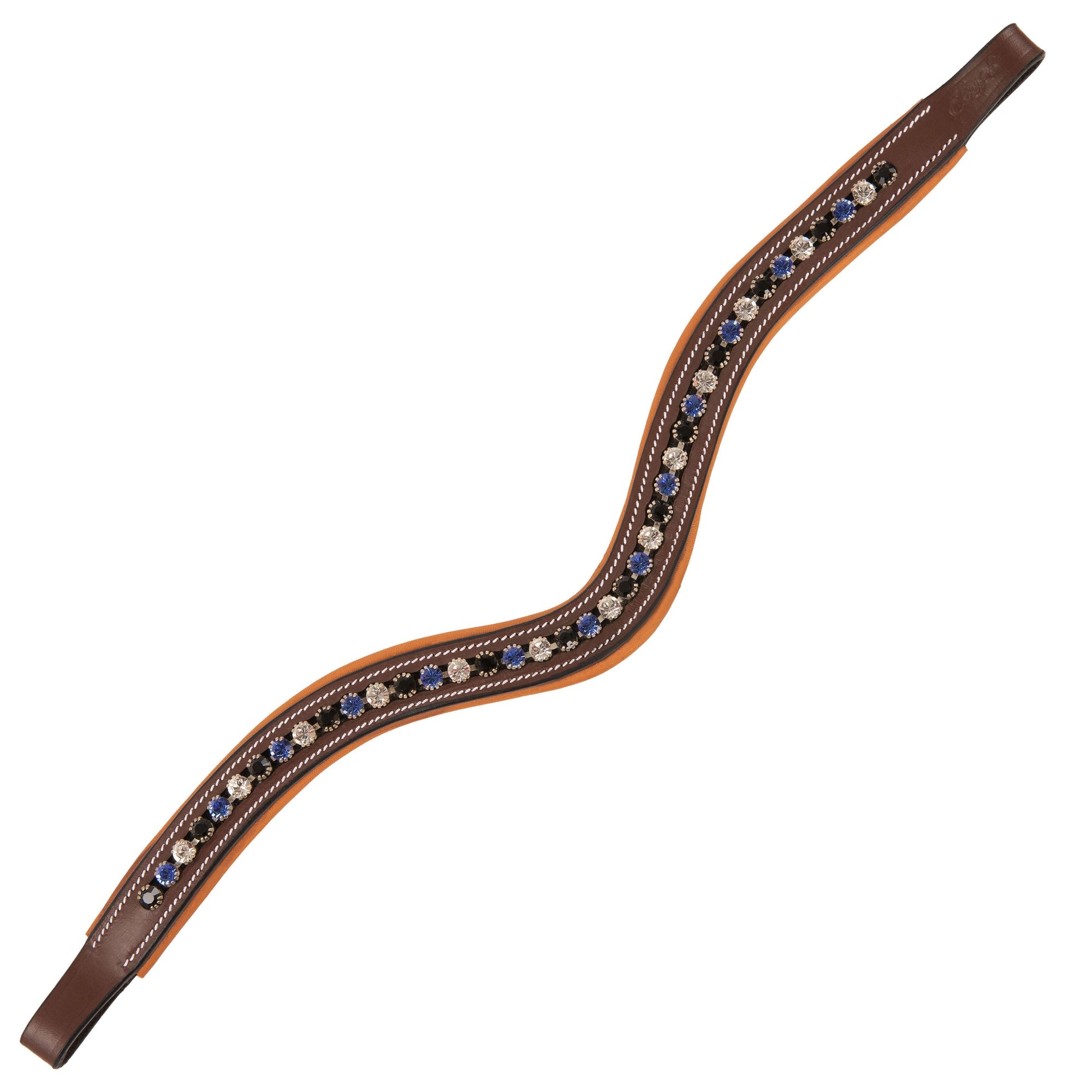 ExionPro Elegant, Attractive Blue, Black &amp; Alternative Clear Crystal Browband