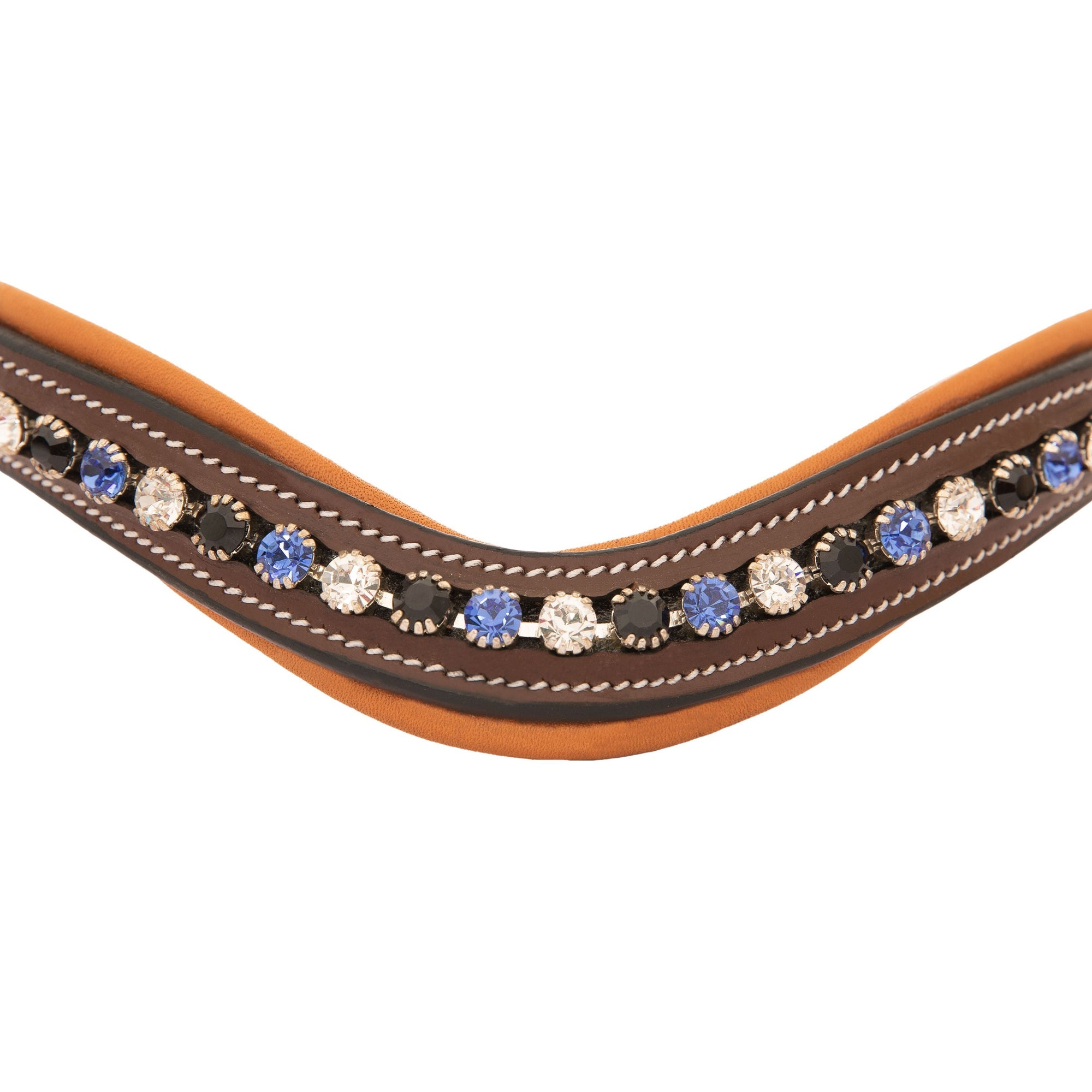 ExionPro Elegant, Attractive Blue, Black &amp; Alternative Clear Crystal Browband