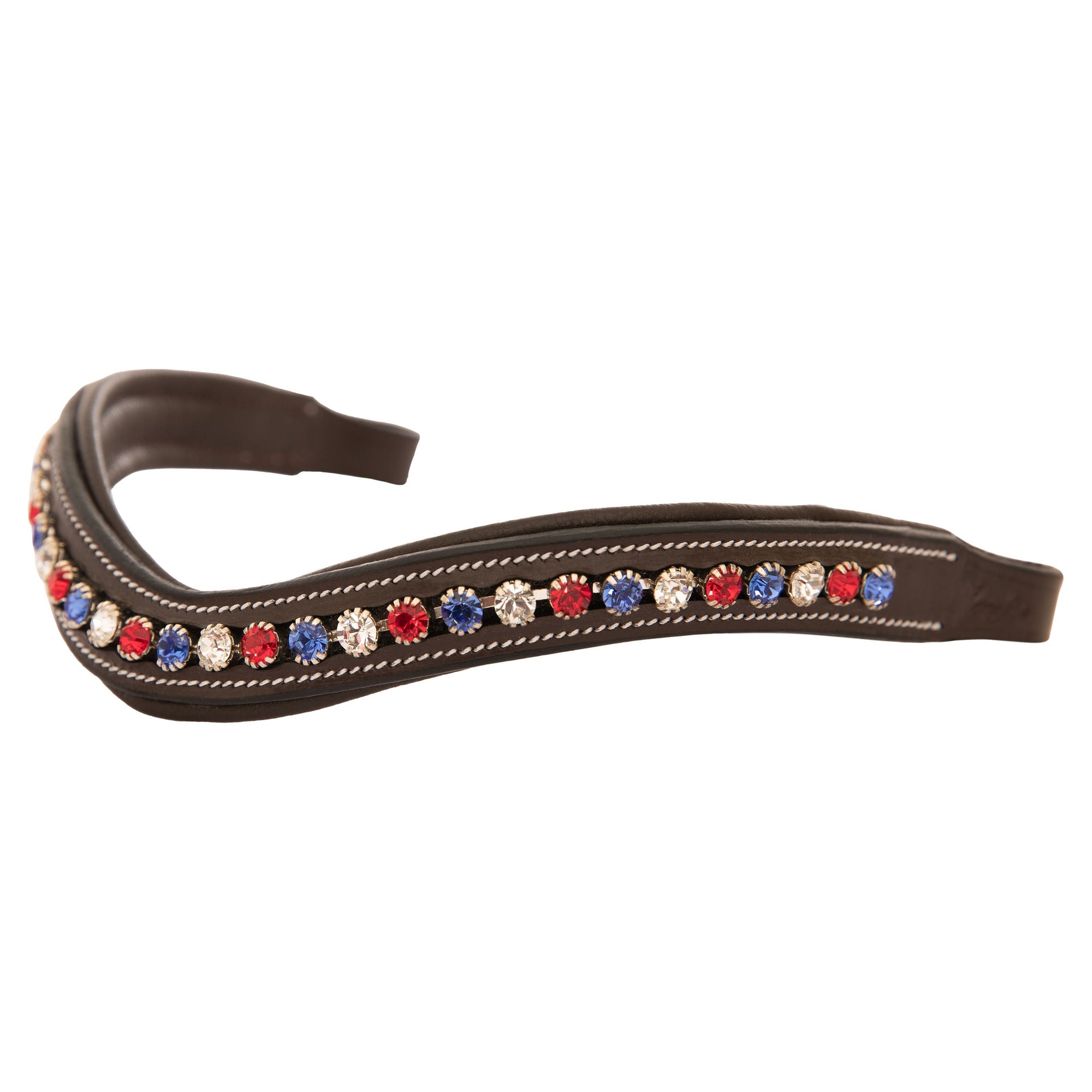 ExionPro Designer Red, Blue &amp; White linked Crystal Browband