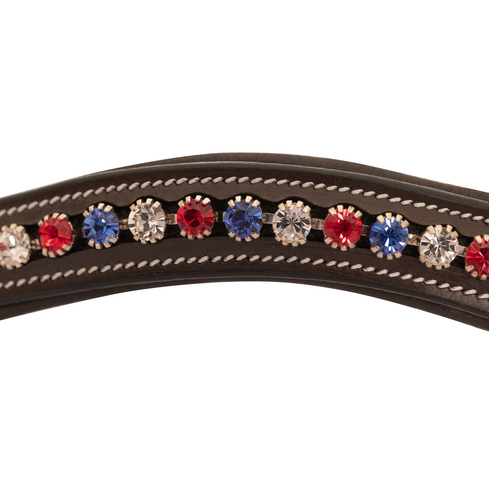 ExionPro Designer Red, Blue &amp; White linked Crystal Browband